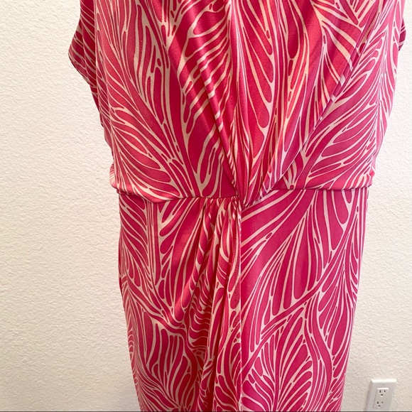 Victoria Secret Faux Wrap Twist Pink Midi Dress XL - Picture 6 of 11